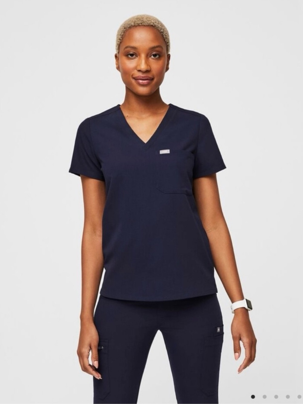 Figs Catarina Navy Top Size XS